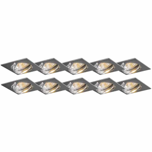 Modernes verstellbares Spot-Chrom-Kippset von 10 - Edu