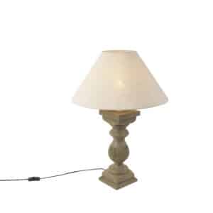 Country Tischlampe mit Leinenschirm beige 50 cm - Yssop