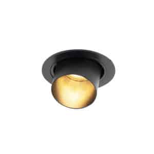 Modernes rundes Einbaudownlight neigbar schwarz - Installa