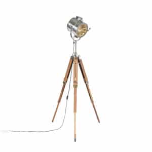 Stativ Stehleuchte Holz mit Studio Spot - Tripod Radiant