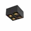 Designspot schwarz 4-flammig - Qubo Honey