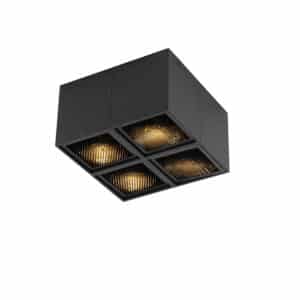 Designspot schwarz 4-flammig - Qubo Honey