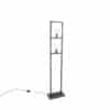 Moderne Stehleuchte Antik Silber 2-flammig - Simple Cage 2