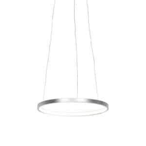 Moderne Ringpendelleuchte silber 40 cm inkl. LED - Anella