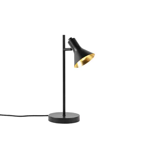 Moderne Tischlampe schwarz mit Gold 1-Licht - Magno