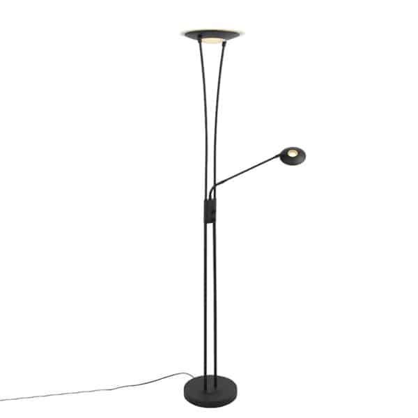 Moderne Stehlampe schwarz inkl. LED mit Lesearm - Ibiza