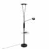 Stehlampe schwarz mit Lesearm inkl. LED und USB-Anschluss - Sevilla